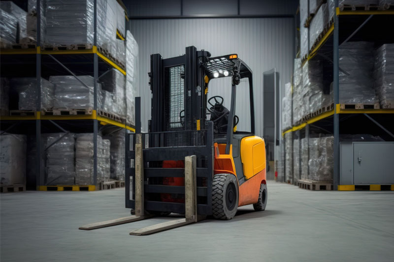 Carretilla frontal cargada